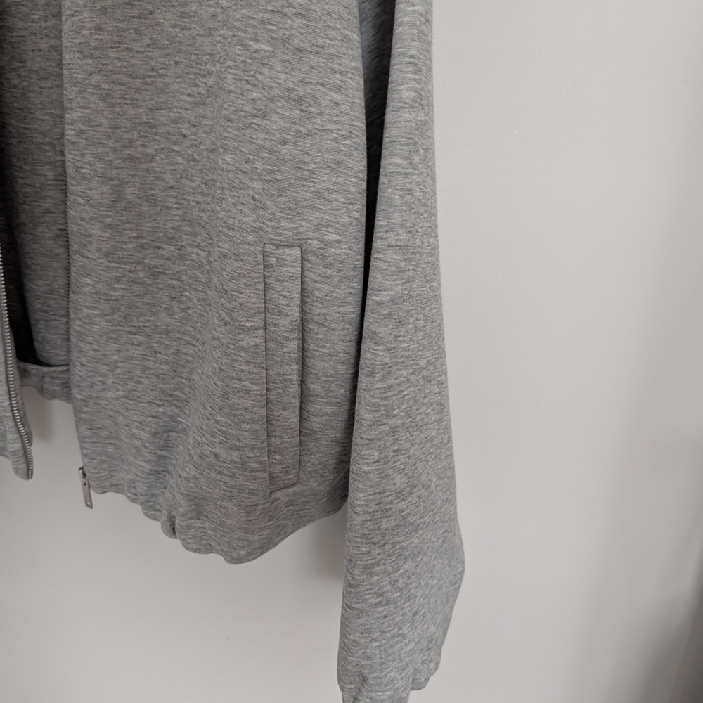 Divided Light Gray Zip-Front Knit Jacket NWT - image 4